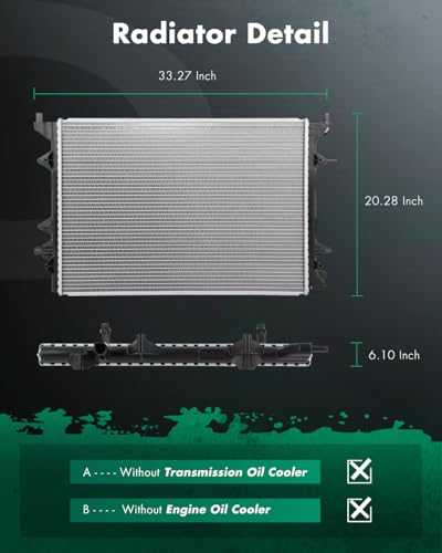 Image of SCITOO 13273 Engine Cooling Radiator Assembly Compatible with VW Model