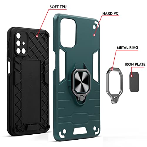 Image of Jkobi Back Cover Case for Infinix Hot 20 5G (Shockproof Polycarbonate Dual Layer Hybrid Armor |Robust Green)