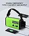 Emergency Crank Radio, 20000mAh / 74000mWh Solar Hand Crank Weather Radio with NOAA/AM/FM, Battery Powered Radio with Cell Phone Charger, Flashlight & SOS for Emergencies/Home (Light Green)