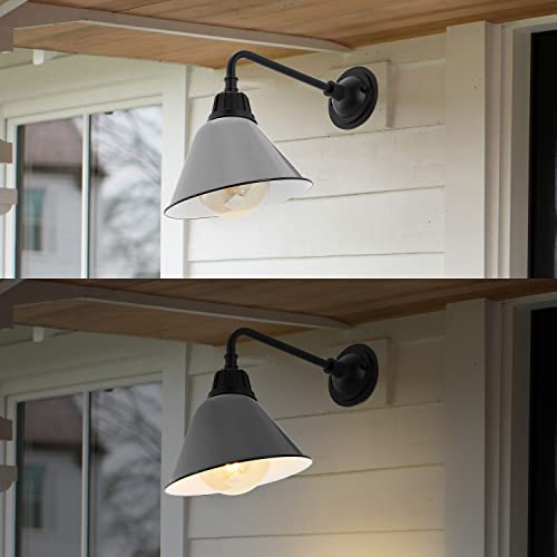 JONATHAN Y JYL7612D Farmhouse Industrial Outdoor LED Sconce, Vintage Cottage Rustic