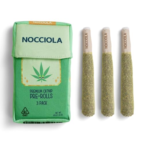 Nocciola 3 Pack Catnip Toys for Cats, Funny Cat Toys Filled with 100% Pure Organic Catnip, Safe Kitten Teething Chew and Kicker Toys, Stress Relieving Fun for Indoor Cats