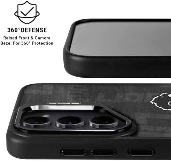 Skinit Kickstand Phone Case Compatible with Galaxy S24 Ultra - Officially Licensed NFL Detroit Lions Black & White Design