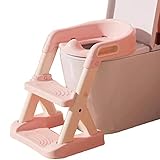 子供用 補助便座 トイレトレーナー トイレ補助便座 トイレトレーニング 子供トイレ階段 折りたたみ おまる 踏み台付き ステップ式 滑り止め 尿がしぶき防止 柔らかいクッション 取外し可能 (D)