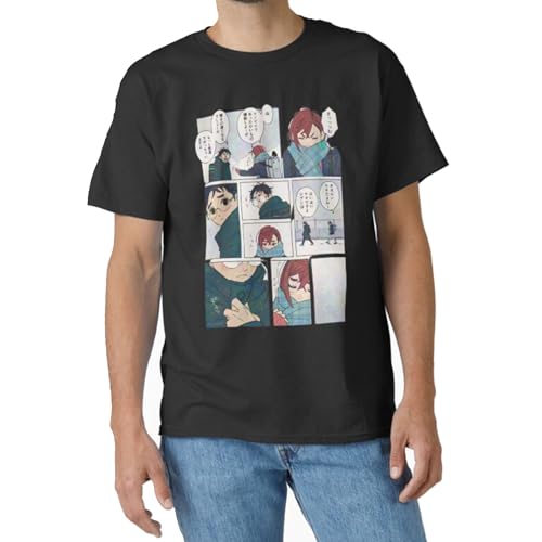Camiseta Anime DADADAN Hombres Hip Hop Streetwear Momo Ayase Takakura Ken Camiseta Negra Vintage