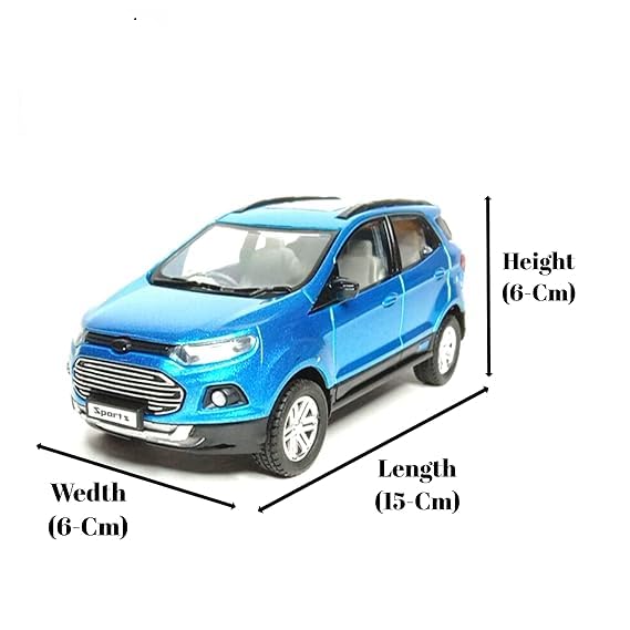 Image of Sheel Eco Sport Toy Car for Kids - 15cm Pull Back Action Mini SUV Model Car, Durable Plastic, Multicolor Toy for Boys & Girls, No Battery Needed, Made in India (3+ Years)