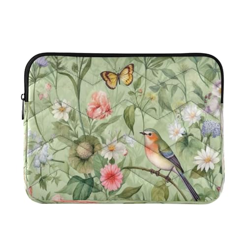 Funda para portátil floral Spring Birds 13-14 pulgadas miniatura 1