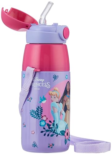 Image of CELLO Kidzbee Series Orb 400 Inner Steel Insulated Water Bottle, 380ml, Purple | 3D Touch & Feel Dream Weavers Design | Leakproof Flip Top Spout, Easy to Carry | Cold Water Bottle for Kids School
