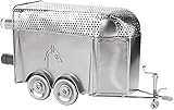 BRUBAKER Wine Bottle Holder 'Horse Trailer' - Table Top Metal Sculpture - with Greeting Card