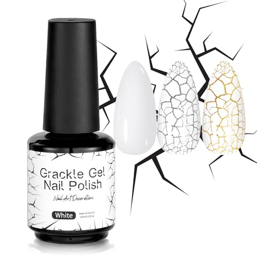 U-Shinein Crackle Gel Nail Polish, 3D Crackle Effect Patterned Nails...