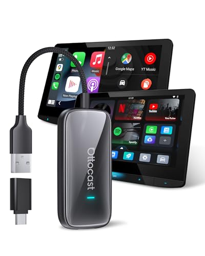 OTTOCAST 2025 Nuovo Adattatore CarPlay & Android Auto Wireless