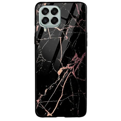 Image of COLORflow Back Cover Compatible with Samsung Galaxy M12 / A12 / F12 | Black Marble Golden | Shockproof TPU Bumper Cover with Camera Protection Back Cover