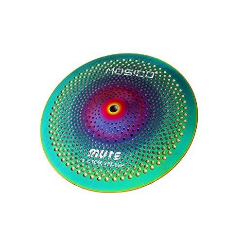 Mute Cymbal Set Low Volume Cymbals for Drums Set 10" Splash 14"hi-hat 16"crash 18"crash 20"ride 6 Pieces Sound Better Rainbow Silent Drum Cymbals Set