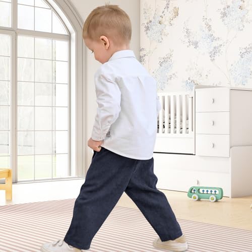 Neutocd Baby Boy Pants Infant Uniform Jogger Sweatpants Stretch Toddler Boys Chino Pants with Pocket3