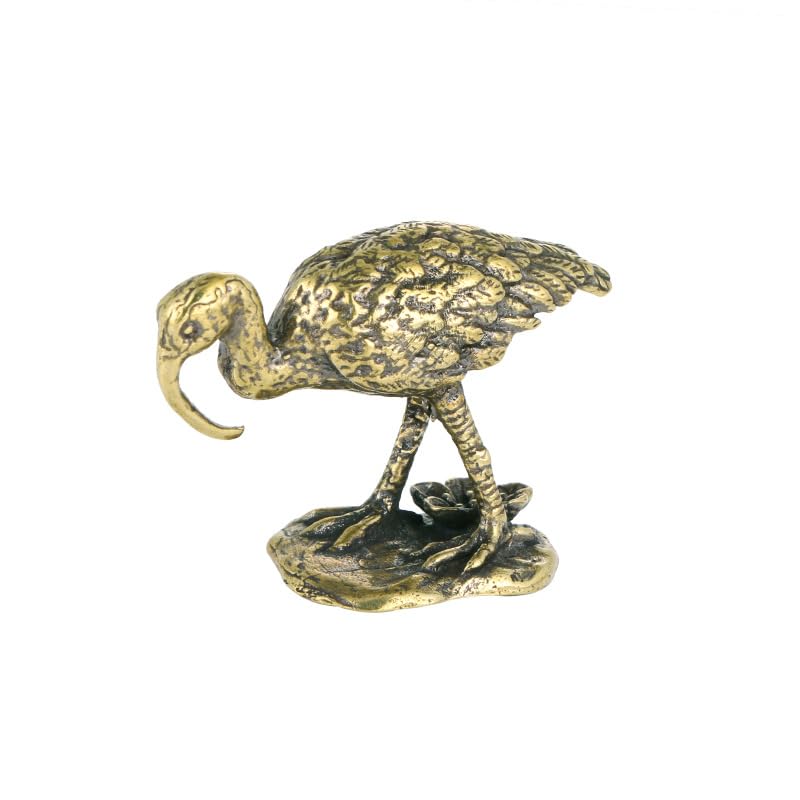 Oiseau en cuivre pur grue bronze antique artisanat oiseau massif