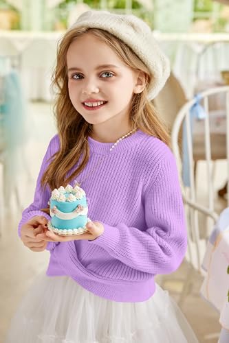 Image of Arshiner Girl's Sweaters Kids Twist Front Cute Pullover Knitted Jumper Fall Winter Clothes