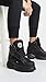 Buffalo London Women's Classic Kicks High Top Sneakers, Black, 7.5 Medium US