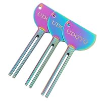 UDQYQ 3 Stücke Tubenquetscher Edelstahl Tubenausdrücker Metall Zahnpasta Squeezer Tubenaufroller Sparen Sie Zahnpasta, Cremes, Farbe, Salbe,Kein Durcheinander und Abfall mehr. (Schillernd)