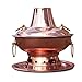Fondue Fryers holenderski piekarnik do produkcji chleba chiński tradycyjny ręcznie robiony węgiel gorący garnek gospodarstwo domowe staromodny Shabu-shabu dzielona struktura łatwa do czyszczenia (kolor: Brązowy, rozmiar: 32 cm)