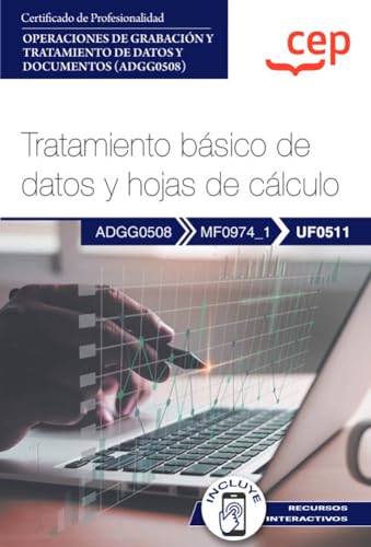 Portada de Manual. Tratamiento básico de datos y hojas de cálculo . Certificados de profesionalidad. Operaciones de grabación y tratamiento de datos y documentos