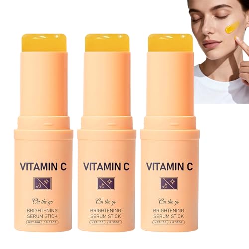 Vitamina C Face Serum Stick, Vitamin C Brightening & Hydrating Bálsamo, Boost Brightening Serum Stick, Brightenings & Hydrating Face & Body Serums, Even Out Skin Tone, Suitable for Neck and Faces