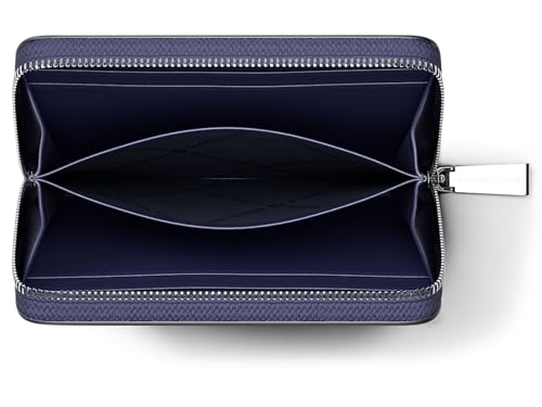 Image of Michael Kors, Womens, Jet Set Small Zip Around Card Case, Dress Blues, Small