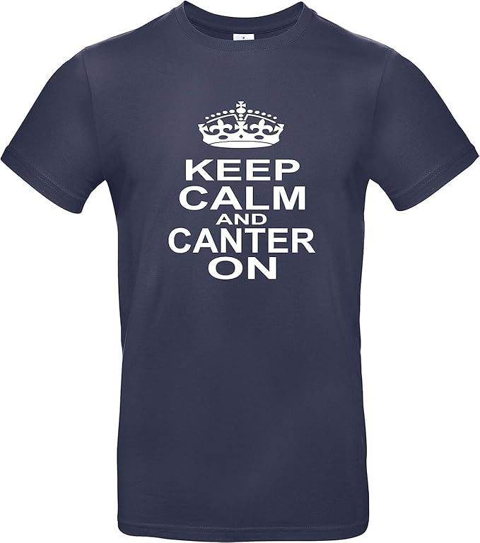 T-shirt Keep Calm and Canter on noir XXL idéal pour vos journées au club
