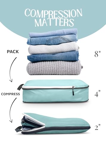 Image of TRIPPED Travel Gear Compression Packing Cubes Travel Luggage Backpack Organizer Cubes for Clothes 2 Piece