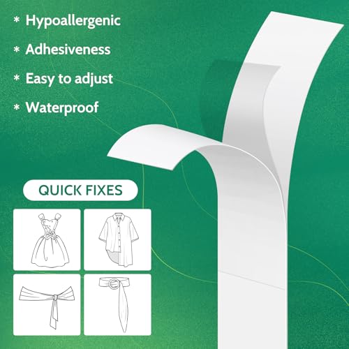 200-Strips Double Sided Tape for Fashion,Tape for Clothes,Clear Tape for All Skin Shades,Fabric Tape to Skin, Provides Strong All-Day Adhesion3
