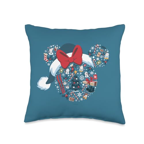 Coussin Minnie Mouse Disney chalet d'hiver pour cocooning sur canapé