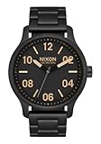 NIXON Patrol A1242 - Matte Black/Gold - 100m Water Resistant Men's Analog Classic Watch (42mm Watch