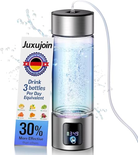 Juxujoin Upgrade 3-in-1 Hydrogen Water Bottle with Display - Industry TOP - 24-Hour Hydrogen Lock |...