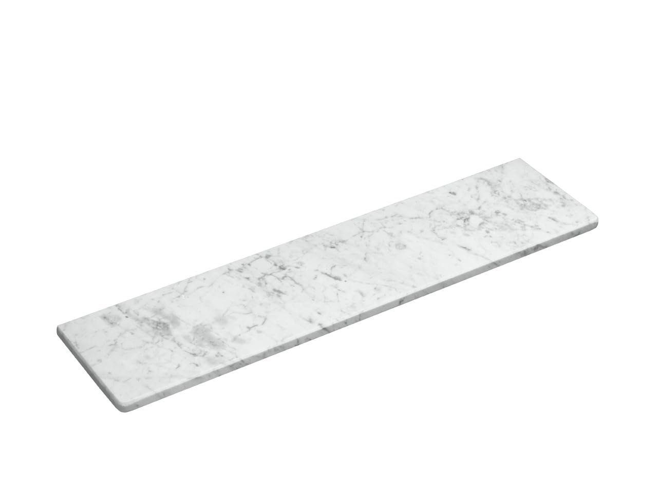 Merveille - Repisa Radiador sin Taladrar - Estante de Mármol Carrara Natural - Grosor 20 mm - Resistencia a la Humedad + Calor, 100°C - 60 x 20 cm