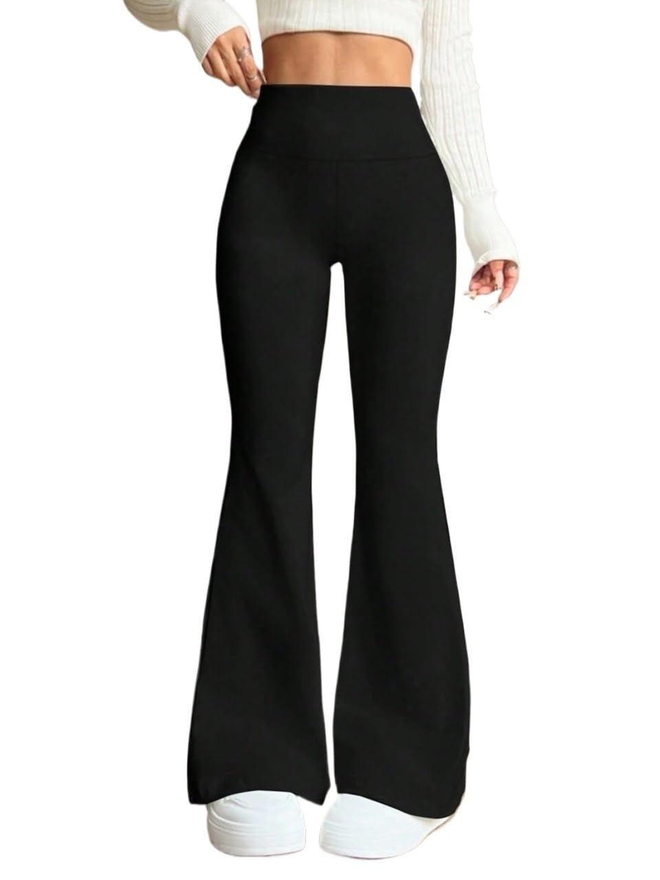 Solid Color High Waist Stretch Pants Women High Waist Lounge Pant