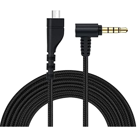 Mcbazel Replacement Audio Headset Cable for SteelSeries Arctis 7/Arctis 5/Arctis 3/Arctis Pro Gaming Headset Nylon Audio Cable - 2M(Black) Cover