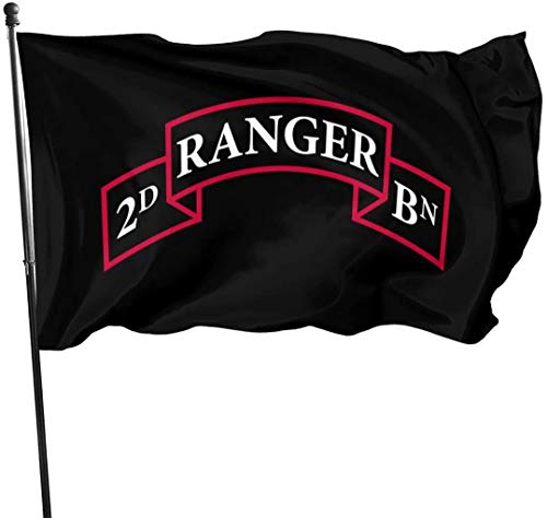 YONGYI US Army 2nd Ranger Battalion American Flag Single Sided Printed Polyester Banner Outdoor Flags 3x5 Ft