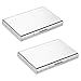 Produktbild RFID Blocking Kreditkartenhülle Kreditkartenetui, URAQT Credit Card Holder Kreditkartenetui, Ausweihülle, Edelstahl RFID Blocking Wallet Credit Card Holder für Damen und Herren, 2 Stück