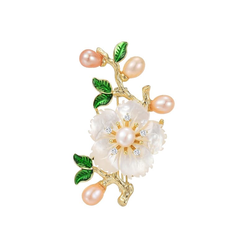 Image of Flower Brooch Pins for Women Rhinestone Red Pin Blazer Dress Denim Jacket Lapel Pin Wedding Holiday Gift Accessories