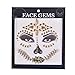 Face Gems, 1 PCS Wasserdicht Face Jewels Festival Face Jewels Kristall Gesicht Glitzer Strass Bindi Temporäre Tätowierung Aufkleber für Party, Rave Festival, Anzieh (Gold)