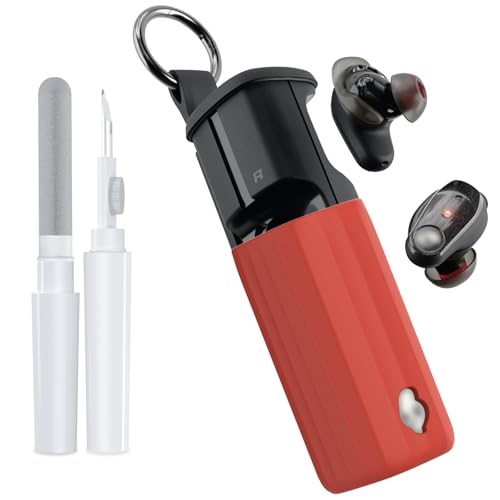 Image of for Skullcandy Method 360 ANC Case Cover, Soft Silicone Protective Earbuds Case, Only Compatible with Skullcandy Method 360 ANC with Cleaner Kit Accessories Set(Red)