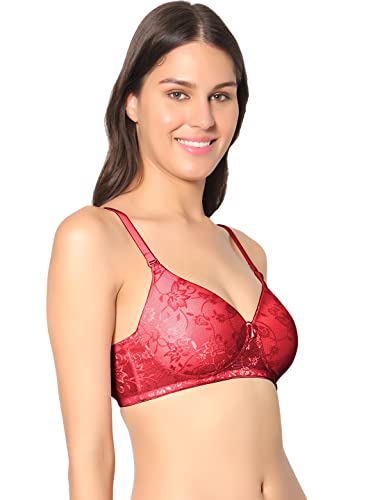 Image of SONARI Demi Cup Bra | Padded, Lacey net, Comfortable Nylon Material, Non Wired, Removable and Adjustable Bra Straps, Demi Cup, Hook and Eye Closure, Hand Washable - Soda
