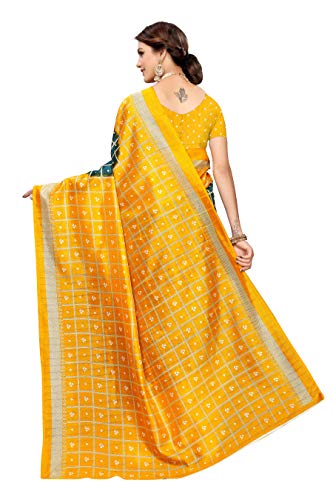 Image of Sidhidata Women's Printed Art Silk Saree With Blouse Piece (Free Size)