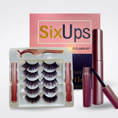 Magnetic eyelashes with eyeliner kit - Natural look false Magnetic eyelashes with two magnetic eyeliners and an advanced