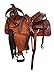 Western Trail Saddle Horse Pleasure Comfortable Ride Tooled Leather Rodeo Cowboy Saddles 15 16 17 18 FQHB (18 Inch, Snake Tooled Brown)