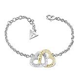 Dorado, Plateado Guess Pulsera para Mujer Acero Inoxidable con Circonita