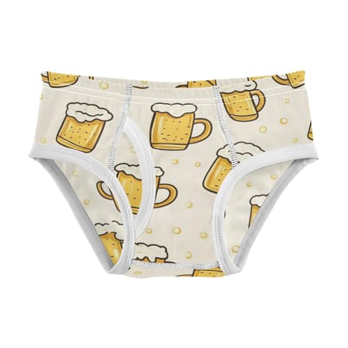 Wusikd Beer Mugs Boys' Underwear Cotton Yellow Boys Briefs Soft Toddler Underwear 2T