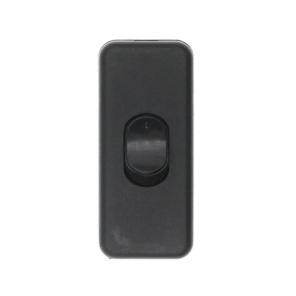 Liuchuchu 2Pcs Black Inline Switch 2Pcs Light Switch Lamp Cord Cable Toggle Switches(2Pcs Black)