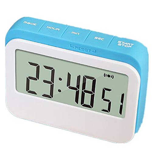 JIAJIA Reloj Multifuncional Reloj Despertador Electronico, Azul