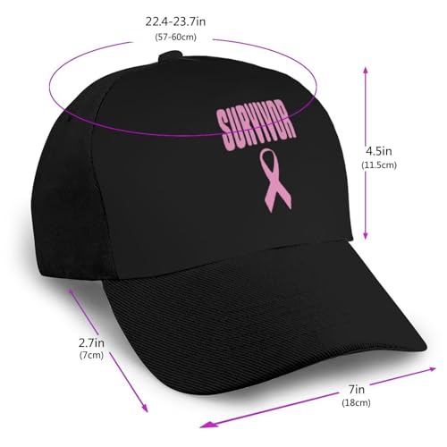 Survivor Breast Cancer Awareness Unisex Classic Adjustable Curved Brim Baseball Cap, Trucker Hat2