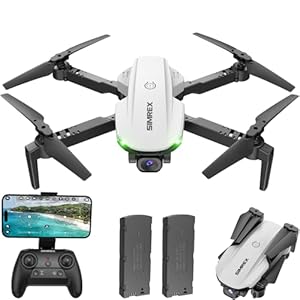 Drone With Camera for Adults-1080P FPV Quadcopter Drone with Hover Stable, Foldable Mini Drones With One Key Start, Waypoint Fly, Headless Mode, Auto-Follow, 3D Flip, 3 Speeds, 2 Batteries, Easy for Beginners