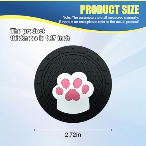 Set 2 Portavasos de Silicona con Patas de Gato 2.72in miniatura 2